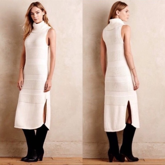 Moth Anthropologie Wool Blend Sleeveless Cozy Sweater Dress - Picture 1 of 10